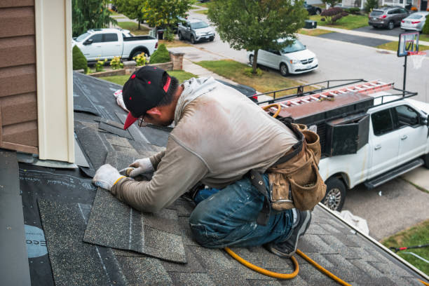 Professional Roof Inspection technician working in Hainesport, NJ